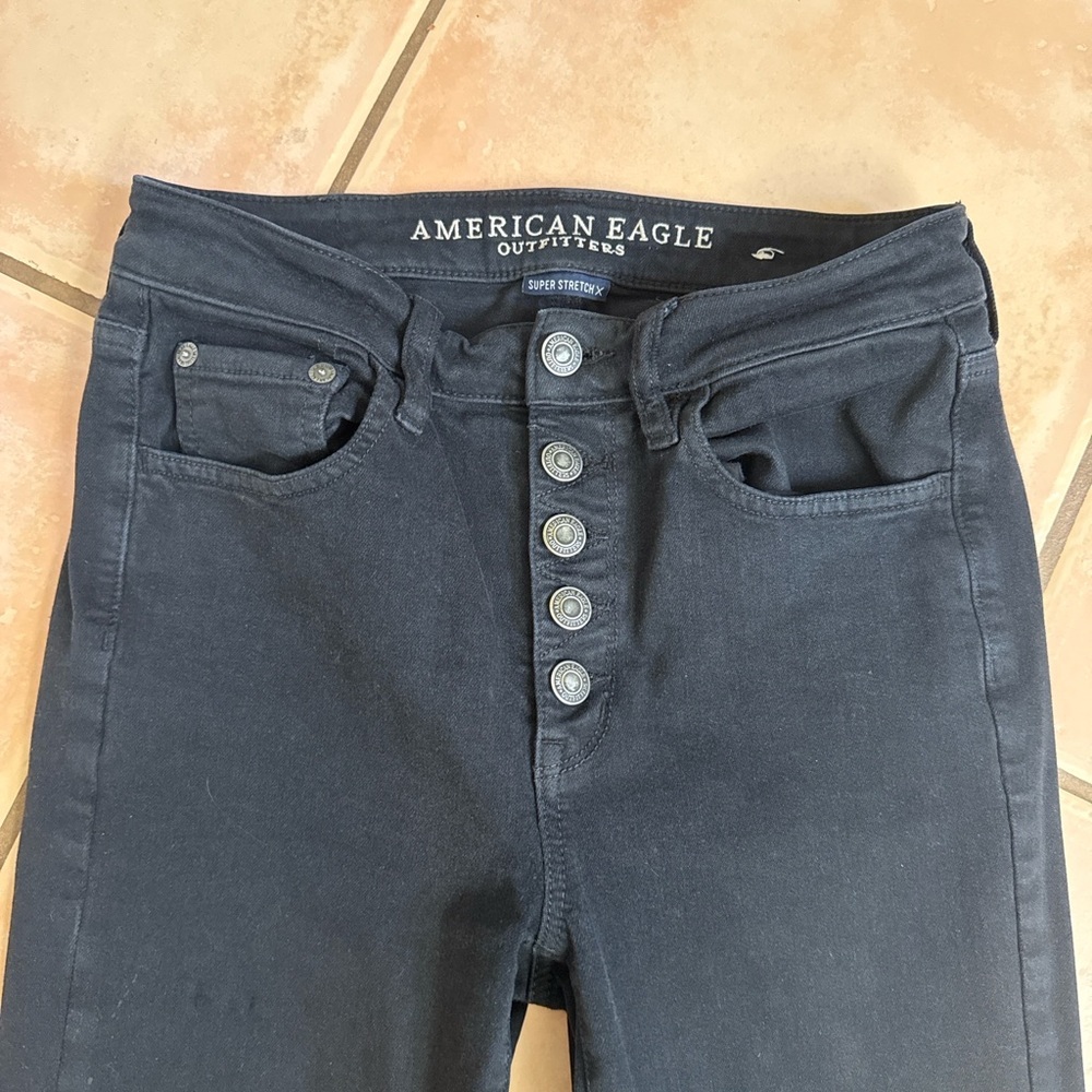 American Eagle High-Rise Jegging Super Stretch X Black Denim - Women’s Size 4